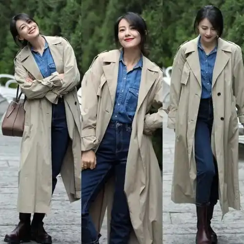 这才是真正的风衣美人,气质减龄,满满的都是春天的味道