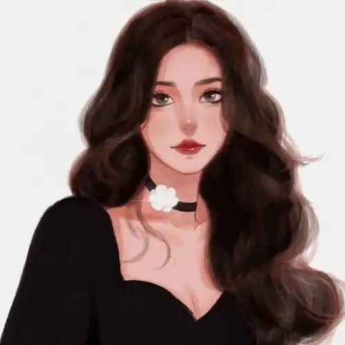 手绘女头总有一阵风会吹过我再吹过你