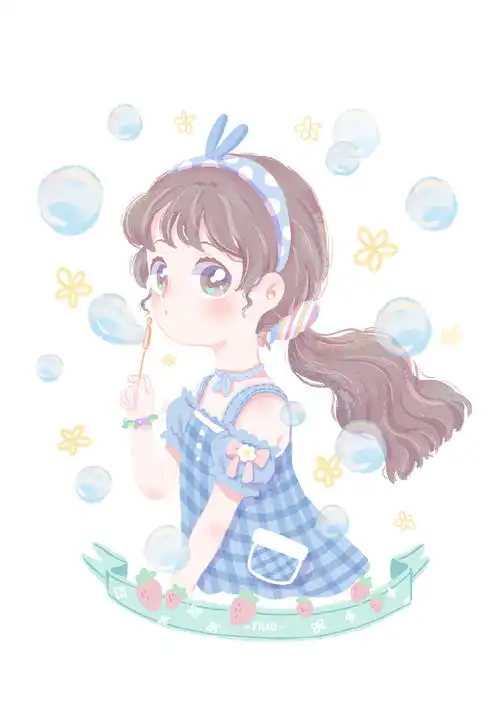 淡蓝色的女孩
