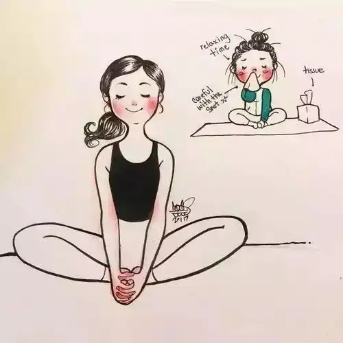 姑娘第一次做瑜伽,太扎心了,哈哈哈男士勿入