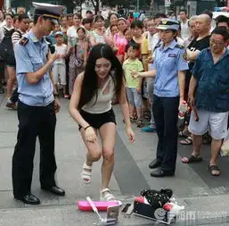 女子闹市网络直播被城管驱离穿热裤跳舞引路人围观太诱人图