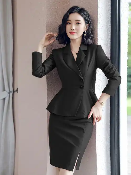 节后这样穿小西装半身裙,提升气质就这样简单
