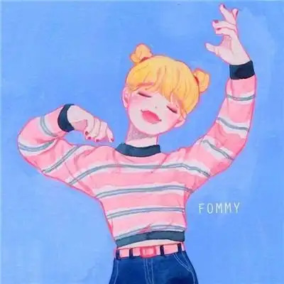 清新小仙女头像插画