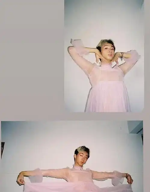 伊能静儿子又晒女装照,银色长发蓝眼影扮妖娆天使,比亲妈还美