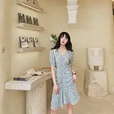 法式田园小碎花夏季女连衣裙
