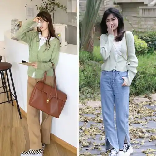 穿奶奶衫的女人为何一看就高级搞懂的这一选二搭,谁穿谁美