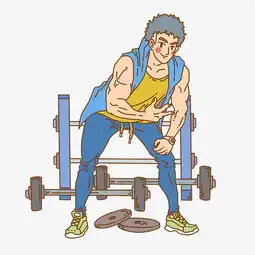 手绘健身举杠铃男子人物插画图片素材其他格式下载动漫人物大全