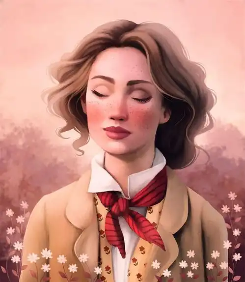 诗意女孩18款肖像插画设计