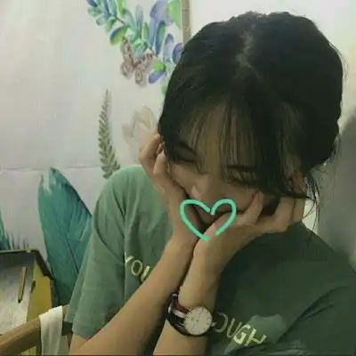 绿色的小清新女头qq头像青春校园小清新图片