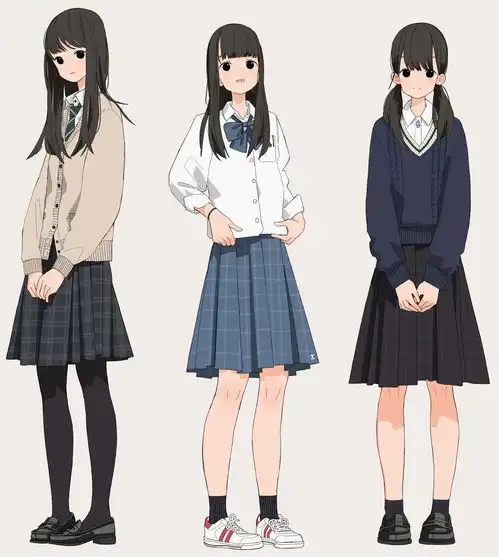 jk制服女生头像锁骨水手