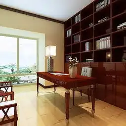 中式风格书房效果图中式风格书桌图片70