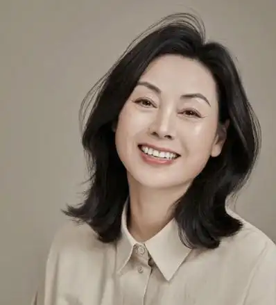 中年女人放任老态的表现打底裤配平底鞋发烫卷,看着邋遢显老
