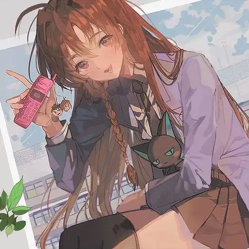 头像古风二次元面具女