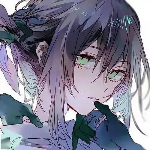 动漫女生头像小清新背景图