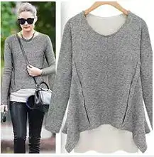 欧美风宽松t恤长袖