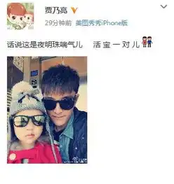 贾乃亮晒与女儿合影甜馨戴墨镜表情冷酷图
