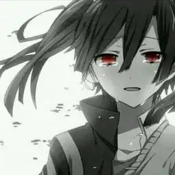 女生哭泣图片头像漫画黑