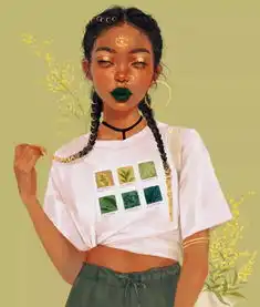 27张美女的欧美风妆容插画,每张都能拿来当头像