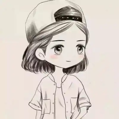 可爱萌萌哒素描头像女生卡通