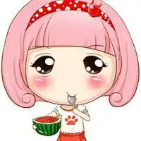 小女孩吃东西头像超萌微信头像图片大全