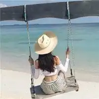 头像女海边长发披肩微信头像图片大全