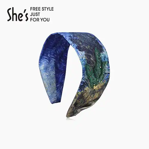 依慧达evitaperoni宽发箍女复古布艺压发头箍发卡纯色百搭发卡香槟色