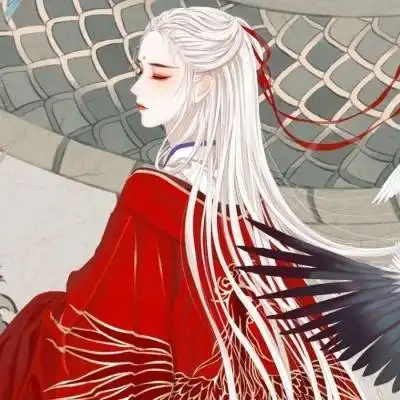 超仙气女生动漫头像拿扇子红衣古装高清仙气美女图片