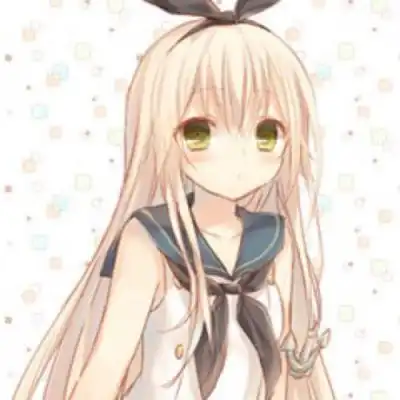 二次元少女头像真人伸手