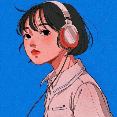 插画头像女生简约气质头