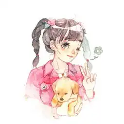 阳光清新手绘女生头像最新2018我想要的不是喜欢而是偏爱