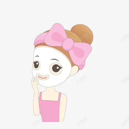 卡通正在贴面膜的女孩元素免抠png设计图片免费下载页面网页平面电商创意素材面膜美女素材