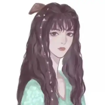 绿色头像女生卡通女装