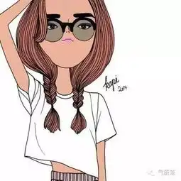 甜酷风女生头像卡通俄罗
