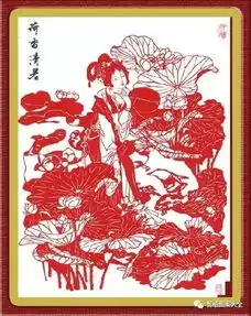 剪纸美人国粹