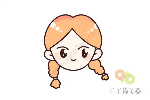 可爱的女孩头像简笔画大全学画不同发型的小女孩