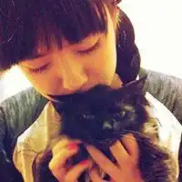 女生头上趴了一只猫的头像微信头像图片大全