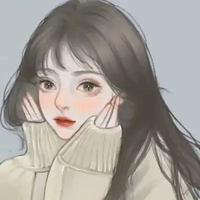 卡通头像女手绘动漫