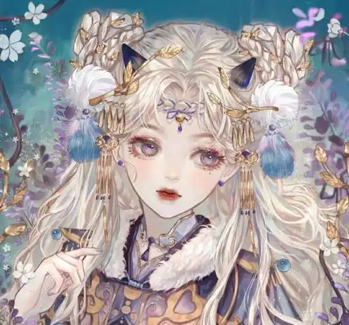 动漫女生头像月亮是夜晚第二美好的东西,第一是你