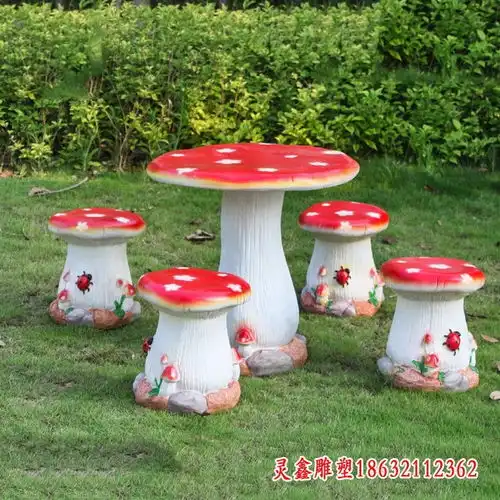 玻璃钢卡通蘑菇雕塑合肥蘑菇树脂雕塑加工厂