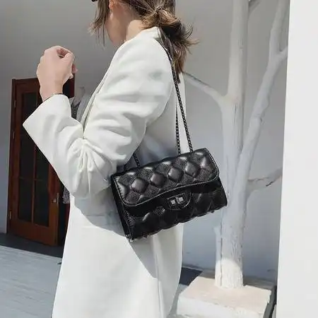 迪阿伦包包女2020新款潮菱格链条包上新小包包欧美时尚单肩斜挎包