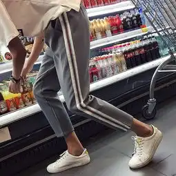 九分裤男休闲小脚裤子秋季潮流个性百搭港风9分快手红人网红同款一件代发