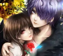 男生女生抱在一起的二次元图