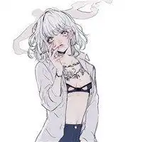 卡通抽烟女生头像微信头像图片大全