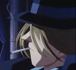 名侦探柯南里的琴酒叼烟头像