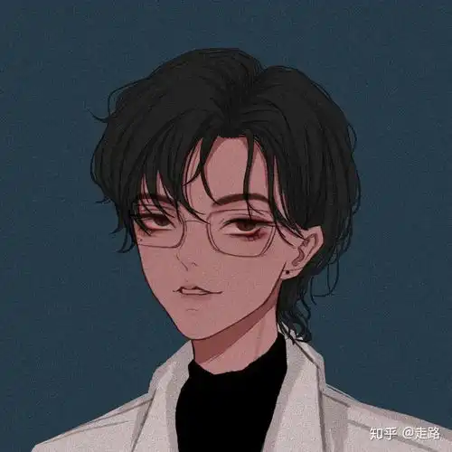 眼镜头像男生卡通图片