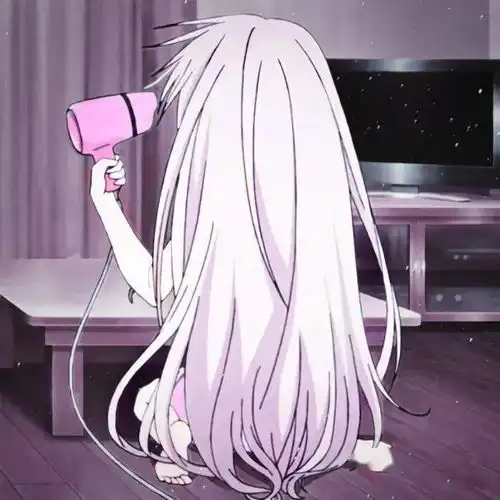 丧气女图头像插画