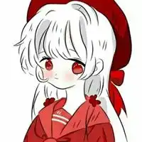 卡通红色头像女女孩