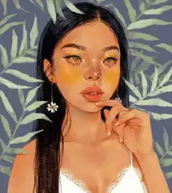 27张美女的欧美风妆容插画,每张都能拿来当头像
