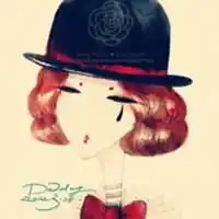 卡通头像女手绘叹气