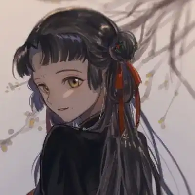 卡通头像女手绘古风